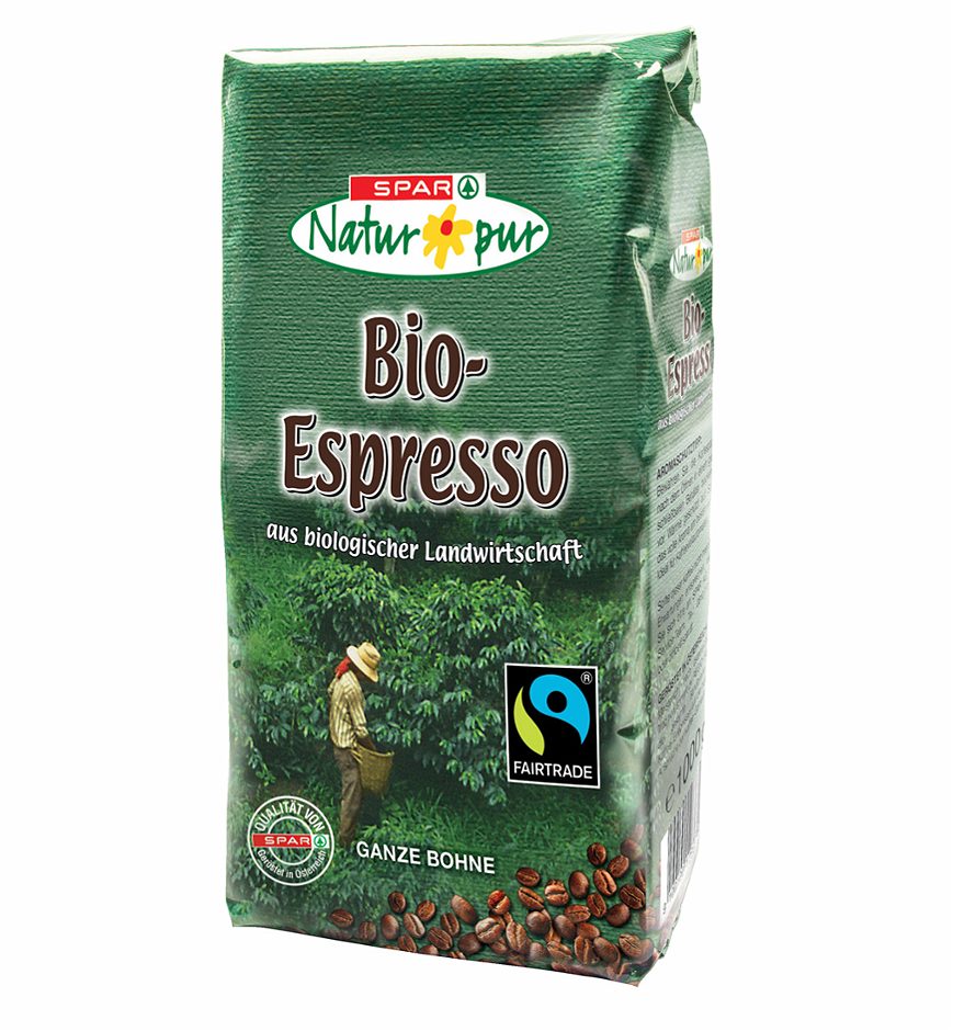 SPAR Natur*pur Bio-Espresso ganze Bohne 1 KG